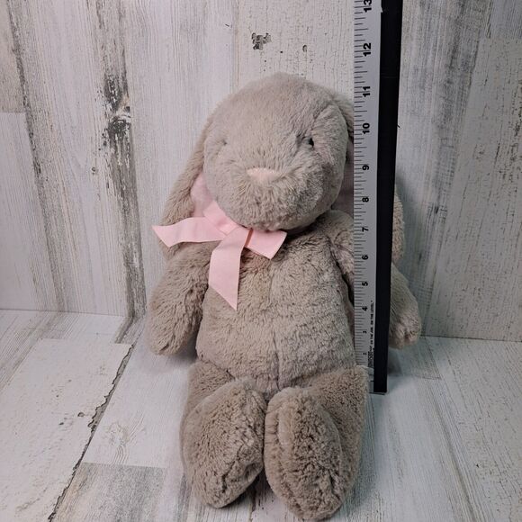 Pottery Barn Kids Rabbit Bunny Plush Huggable Play Toy Stuffed Animal Gray Brown - Picture 15 of 16